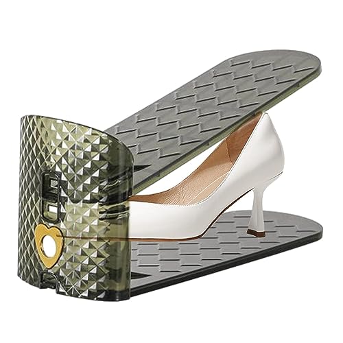 Youding Schuhregal für Schrank, Schuhregal Space Saver Stacker | Verstellbares Schuhregal mit Doppelstapel, platzsparendes Aufbewahrungsregal für Zuhause, Balkon von Youding