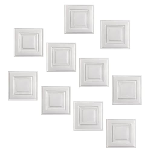 Youding Selbstklebende Wandpaneel, 10 Stück, dekorative Aufkleber, Ziegeleffekt, 3D-Tapete, wasserdicht, selbstklebend, 35 x 35 cm, für Decke, Schlafzimmer, Wohnzimmer von Youding