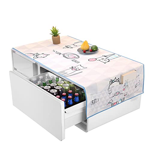 Youding Tischdecke, wasserdicht, rechteckig, für Esstisch, staubdicht, dekorativ, schmutzabweisend, für Couchtisch, Büro von Youding