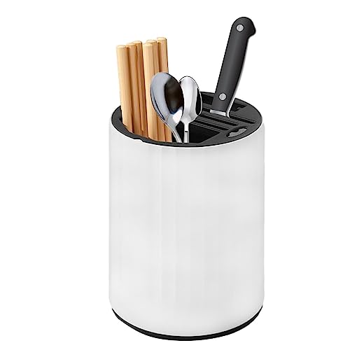 Youding Utensilien-Organizer, drehbar, Besteckhalter mit Stäbchenkäfig, um 360 Grad drehbar | Besteckhalter und Aufbewahrung für Messer für Gabeln, Löffel, Mixer, Messer von Youding