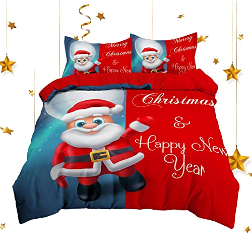 Youding Weihnachtskönigin, Bettwäsche, Weihnachten, Winter, Deep Pocket Queen, Set aus Mikrofaser, große Weihnachtsgeschenke für Freundinnen von Youding