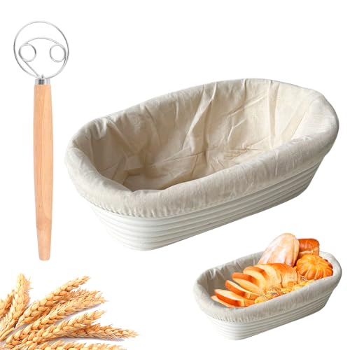 Gärkorb länglich,17 * 12 * 6cm Ovaler Brotkorb,Gärkorb,Oval Proofing Basket Set,Ovales Gärkörbchen,33 * 8cm Teigrührer,für professionelle Heimbäcker mit Stoffeinsatz Gärkorb länglich,17 * 12 * 6cm Ovaler Brotkorb,Gärkorb,Oval Proofing Basket Set,Ovales Gärkörbchen,33 * 8cm Teigrührer,für professionelle Heimbäcker mit Stoffeinsatz von Youery