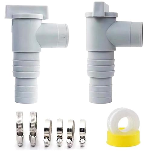Youery 2 Stück Absperrhahn Pool 32mm auf 38mm,Pool Anschlussset 32mm,Pool Schlauchadapter mit 6 Schlauchklemmen für Oberirdische Pool und Poolpumpe Wartung,Pool Verbindungssatz, PVC Wartungs Zubehör Youery 2 Stück Absperrhahn Pool 32mm auf 38mm,Pool Anschlussset 32mm,Pool Schlauchadapter mit 6 Schlauchklemmen für Oberirdische Pool und Poolpumpe Wartung,Pool Verbindungssatz, PVC Wartungs Zubehör von Youery