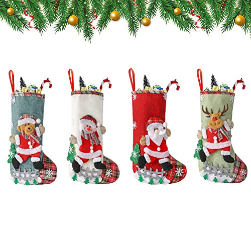 Youery 4 Stück Weihnachtsstrumpf, Weihnachtsbaum Geschenktüte Bonbontasche, Weihnachten Christmas Stocking für Weihnachtsbaum Kamin Deko, Weihnachtssocken für Weihnachten Geschenke Youery 4 Stück Weihnachtsstrumpf, Weihnachtsbaum Geschenktüte Bonbontasche, Weihnachten Christmas Stocking für Weihnachtsbaum Kamin Deko, Weihnachtssocken für Weihnachten Geschenke von Youery