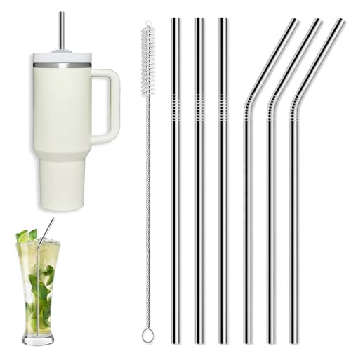Youery 6 Stück 304 Edelstahl Strohhalme, 31 cm Lange Strohhalme Enthalten 3 Gerade +3 Gebogen +1 Reinigungsbürsten Wiederverwendbar Lange Metall Strohhalm Umweltfreundlich für Heiß-/ Kaltgetränke Youery 6 Stück 304 Edelstahl Strohhalme, 31 cm Lange Strohhalme Enthalten 3 Gerade +3 Gebogen +1 Reinigungsbürsten Wiederverwendbar Lange Metall Strohhalm Umweltfreundlich für Heiß-/ Kaltgetränke von Youery
