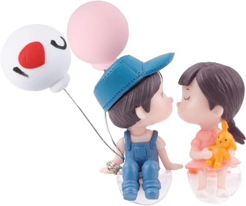 Youery Auto-Dekoration, Süße Cartoon-Paare, Action-Figur, Ballon-Ornament, Figuren Paar Ballon Harz Garten Ornament, Niedliche Kuss-Paar-Puppen-Ornamente, Auto-Armaturenbrett-Dekorationen Youery Auto-Dekoration, Süße Cartoon-Paare, Action-Figur, Ballon-Ornament, Figuren Paar Ballon Harz Garten Ornament, Niedliche Kuss-Paar-Puppen-Ornamente, Auto-Armaturenbrett-Dekorationen von Youery