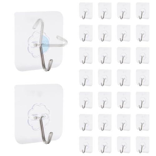 Youery 40 Stück Haken Selbstklebend, Klebehaken Extra Stark,6 * 6cm Selbstklebende Haken Transparent,Haken ohne Bohren,Selbstklebende Küchenhaken,Geeignet für Küchen- und Badezimmerwände Youery 40 Stück Haken Selbstklebend, Klebehaken Extra Stark,6 * 6cm Selbstklebende Haken Transparent,Haken ohne Bohren,Selbstklebende Küchenhaken,Geeignet für Küchen- und Badezimmerwände von Youery