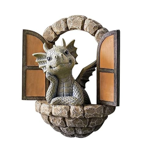 Youery Schöne Hof Drachenskulptur, Drachen Figuren Garten Klein, Drachenskulptur Statue Garten Ornament, Kunstharz Drachenskulptur Garten, Drachen deko Figuren, Statuen für Gartenwand Youery Schöne Hof Drachenskulptur, Drachen Figuren Garten Klein, Drachenskulptur Statue Garten Ornament, Kunstharz Drachenskulptur Garten, Drachen deko Figuren, Statuen für Gartenwand von Youery