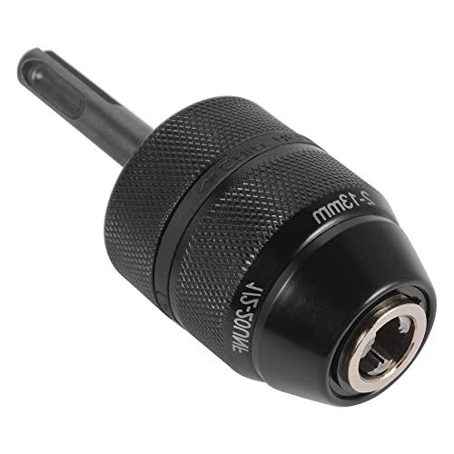 Youery Schwerlast 2-13mm 1/2-20 UNF Schlüsselloses Bohrfutter, Stahl 3-jaw-Schnellspannbohrfutter-Konverter,hochwertiges Vollmetall Bohrfutter mit SDS Adapter,für Zahnkranz Futter Bohren Spannen von Youery