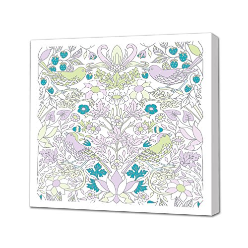 Youframe Vögel und Blumen x 30,5 cm, Aluminium, Mehrfarbig, 30.5cm x 30.5cm (12"x12") von Youframe