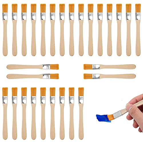 Pilikoll 30Stücke Kleine Pinselset Malerpinsel Set Farbe Streichen Pinselset Malerpinsel Mit Holzgriff Malerpinsel für Farben Beizen Lacke Malerei Reinigung Kleber Heimwerken von Pilikoll