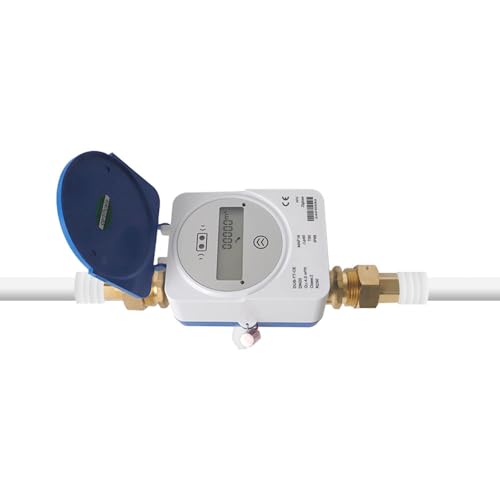 Tuya Zigbee Smart Ultraschall Kaltwasserzähler IP68 LCD Digitalanzeige Wassermenge Durchfluss Verbrauchsmessung für Haus Garten Bewässerungssystem DN20(20mm(4m³/H)) von YoumiAi