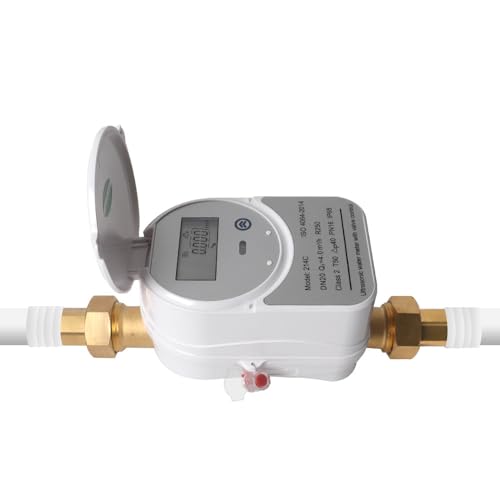 Tuya Zigbee intelligenter Ultraschall-Ventilgesteuerter Wasserzähler, LCD-Datumsanzeige/Schwellenalarm, Wassermengenmessung, Wassermengen-Durchflussverbrauch IP68, Tuya Zigbee Hub Need (DN20) von YoumiAi