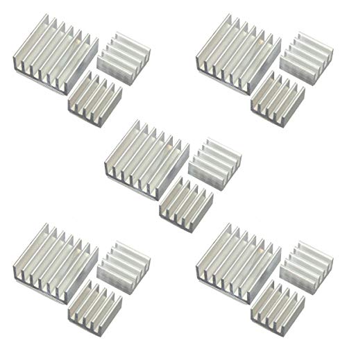 YOUMILE 15er Pack selbstklebendes Kühlkörperkühlerset aus Aluminium zur Kühlung von Raspberry Pi von Youmile