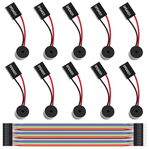 Youmile 10 Stück PC Motherboard Interner Mini Lautsprecher Computergehäuse Mainboard BIOS Alarmsummer für Arduino/Computer mit Dupont Verlängerungskabel Youmile 10 Stück PC Motherboard Interner Mini Lautsprecher Computergehäuse Mainboard BIOS Alarmsummer für Arduino/Computer mit Dupont Verlängerungskabel von Youmile
