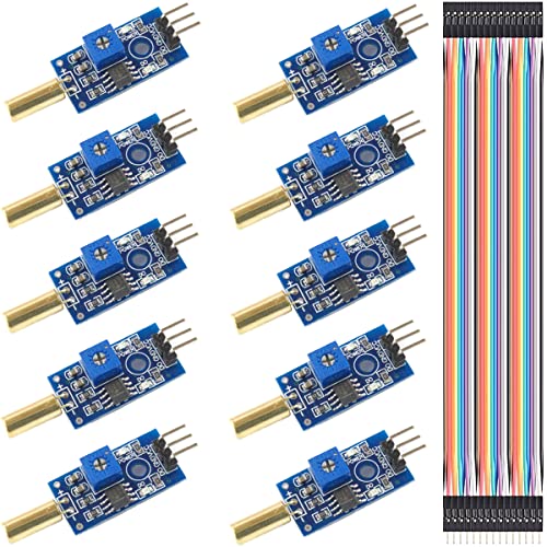 Youmile 10 Stück Winkel- und Neigungs-Sensor-Modul-hohe Empfindlichkeit SW520D mit DuPont Kabel für Arduino von Youmile