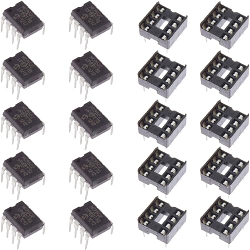 Youmile 10pcs IC MCP602-I/P IC OPAMP DUAL SNGL 8-DIP GOOD DIP-8 2.8MHZ 2.3V/us mit DIP IC Chip Sockel Adapter von Youmile