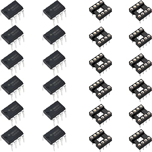 Youmile 12 Stück TL072CP DIP8 Delay Op Amps Operationsverstärker TL072 DIP TL072CN Op Amps Dual Low Noise IC Chips mit DIP IC Chip Sockel Adapter Youmile 12 Stück TL072CP DIP8 Delay Op Amps Operationsverstärker TL072 DIP TL072CN Op Amps Dual Low Noise IC Chips mit DIP IC Chip Sockel Adapter von Youmile