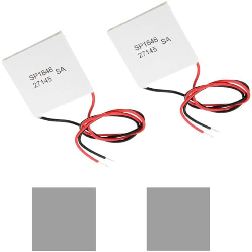 Youmile 2 Stk. SP1848-27145 TEG Peltier-Modul Thermoelektrischer Stromgenerator Hochtemperatur-Erzeugungselement Kühler Kühlleistungsplattenmodul TEG 40x40mm 150 ℃ mit Silikonkühlkörper Youmile 2 Stk. SP1848-27145 TEG Peltier-Modul Thermoelektrischer Stromgenerator Hochtemperatur-Erzeugungselement Kühler Kühlleistungsplattenmodul TEG 40x40mm 150 ℃ mit Silikonkühlkörper von Youmile