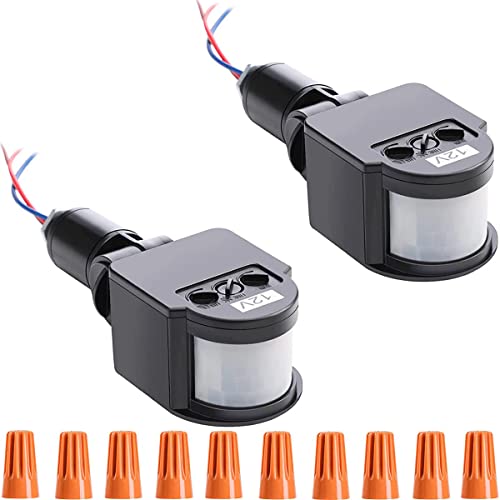 Youmile 2 Stück DC 12V Außen-Infrarotstrahl-Induktor PIR-Bewegungssensor Schalter Bewegungsmelder Bewegungssensor mit Knopfkappe für LED-Flutlicht Youmile 2 Stück DC 12V Außen-Infrarotstrahl-Induktor PIR-Bewegungssensor Schalter Bewegungsmelder Bewegungssensor mit Knopfkappe für LED-Flutlicht von Youmile