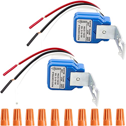 Youmile 2 Stück Dämmerungsschalter AC DC 12V 10A Auto on Off Fotozelle Lichtschalter Lichtsensor Schalter Dämmerungssensor Nachtlichtsensor Fotoschalter Lichtsensor Schalter mit Kabelkappe Youmile 2 Stück Dämmerungsschalter AC DC 12V 10A Auto on Off Fotozelle Lichtschalter Lichtsensor Schalter Dämmerungssensor Nachtlichtsensor Fotoschalter Lichtsensor Schalter mit Kabelkappe von Youmile