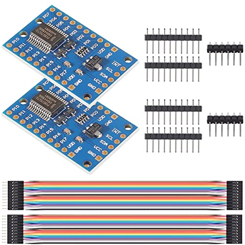 Youmile 2 Stück PCF8575 IO Expander Modul I2C bis 16IO Modul I/O Extension Shield Modul 16 Bit SMBus I/O Ports mit Dupont Kabel für Arduino UNO R3 von Youmile