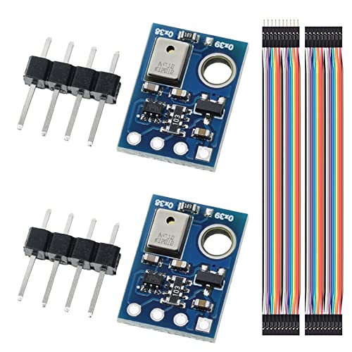 Youmile 2 Stück Temperatur und Feuchtigkeitssensormodul AHT10 Messmodul Hochpräzise I2C Kommunikation Ersetzen Sie SHT20 für Arduino mit Dupont Kabel von Youmile