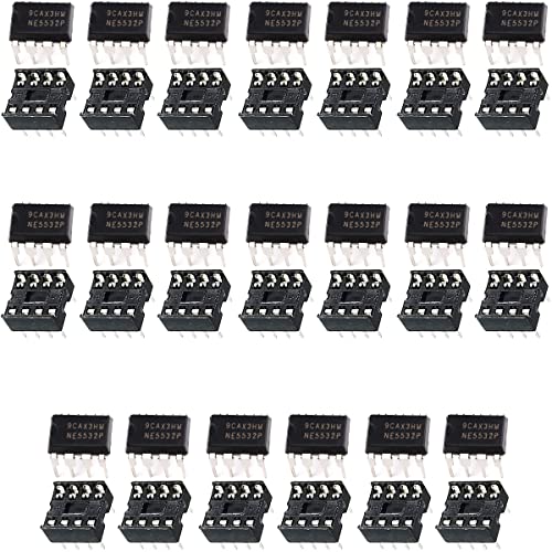 Youmile 20 Stück DIP-8 IC NE5532 NE5532P Dualer rauscharmer Operationsverstärker Hochwertiger Präzisionschip 38 mA + 20 Stück DIP-8 IC-Sockel, für Elektronikexperimente zum Selbermachen Youmile 20 Stück DIP-8 IC NE5532 NE5532P Dualer rauscharmer Operationsverstärker Hochwertiger Präzisionschip 38 mA + 20 Stück DIP-8 IC-Sockel, für Elektronikexperimente zum Selbermachen von Youmile