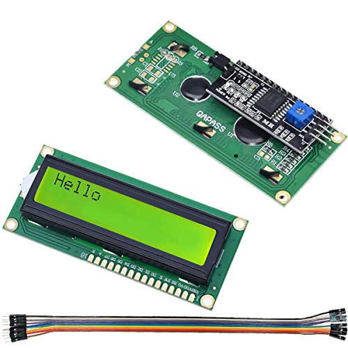 Youmile 2Pcs 1602 LCD-Modul IIC / I2C / TWI-Schnittstelle 1602 16x2 Serielles LCD-Adaptermodul für Arduino für Raspberry Pi mit Dupont-Kabel von Youmile