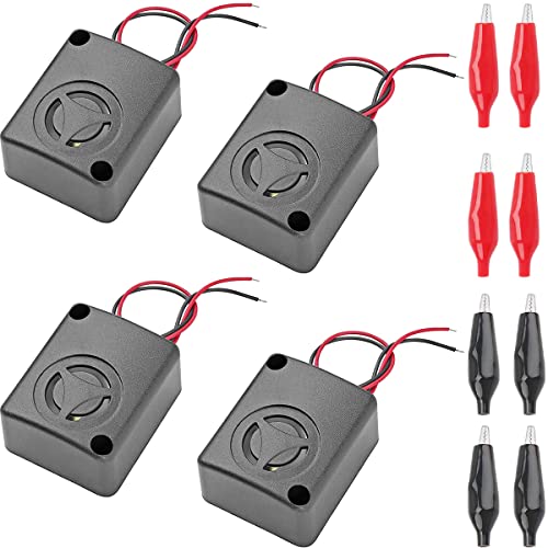 Youmile 4 Stück Schwarz Mini Piezo Alarmsirene 12V DC 110dB Versicherung AntiDiebstahl HighDezibel Square Shell Active Summer Alarm mit Krokodilklemme für Autosafes Youmile 4 Stück Schwarz Mini Piezo Alarmsirene 12V DC 110dB Versicherung AntiDiebstahl HighDezibel Square Shell Active Summer Alarm mit Krokodilklemme für Autosafes von Youmile