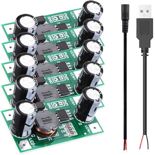 Youmile 5 Stück LED-Treiber-Board 2W/3W PWM Dimmsteuerung 5V-35V 700mA LED-Licht-Treiber-Modul DC-Konstantstrom-Powerboard-Modul mit USB-Steckerkabel DC-Buchsenkabel Youmile 5 Stück LED-Treiber-Board 2W/3W PWM Dimmsteuerung 5V-35V 700mA LED-Licht-Treiber-Modul DC-Konstantstrom-Powerboard-Modul mit USB-Steckerkabel DC-Buchsenkabel von Youmile
