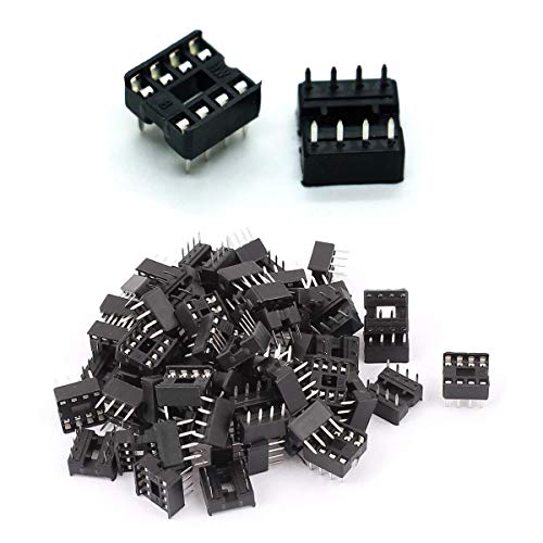 Youmile 50PACK DIP-IC-Sockel 8-poliger DIP-8 2,54-MM-IC-Sockel-Adapter Lötanschluss von Youmile