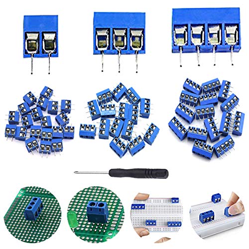 Youmile 60 Stück PCB Schraubklemmen Screw Terminal Block KF301 2/3 / 4 Pin Pitch 5mm für Breadboard mit Kreuzschlitzschraubendreher Youmile 60 Stück PCB Schraubklemmen Screw Terminal Block KF301 2/3 / 4 Pin Pitch 5mm für Breadboard mit Kreuzschlitzschraubendreher von Youmile