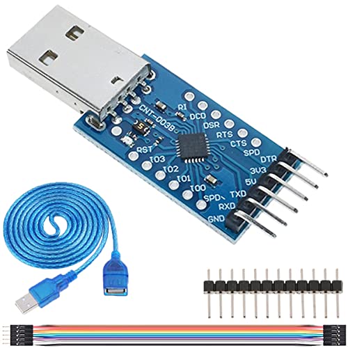 Youmile CP2104 Modul Serieller Konverter USB zu TTL UART Modul CP2102 mit Stiftleiste Dupont-Kabel USB-Verlängerungskabel,für Arduino Raspberry Pi von Youmile