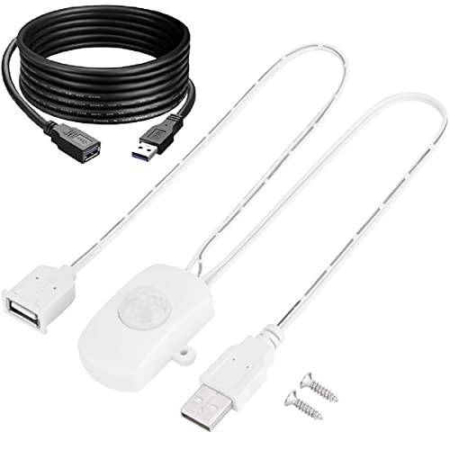 Youmile Mini PIR Motion Sensor Switch, DC 5-24V 5A Schalter USB-Schnittstelle Detektor Automatischer Schalter Erkennungsabstand ca. 5-8m LED-Streifen mit USB-Verlängerungskabel Youmile Mini PIR Motion Sensor Switch, DC 5-24V 5A Schalter USB-Schnittstelle Detektor Automatischer Schalter Erkennungsabstand ca. 5-8m LED-Streifen mit USB-Verlängerungskabel von Youmile
