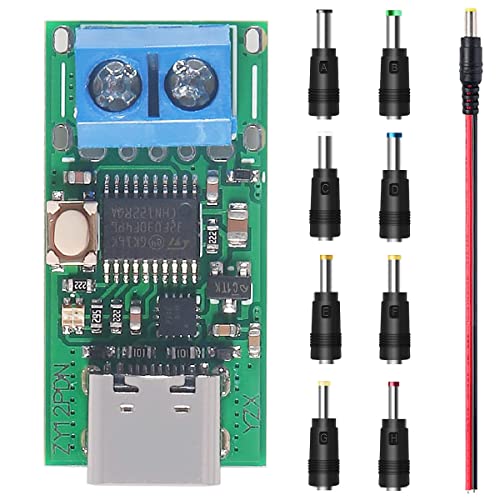 Youmile Schnelllade Triggermodul Type-C USB-C PD2.0 3.0 zu DC Decoy Fast Charge Trigger Poll Detector-Modul ZY12PDN mit DC-Netzteil-Kits DC-Steckerkabel von Youmile