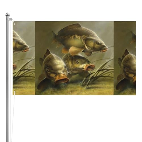 Flagge, 3x5FT doppelseitige Outdoor-Flagge Gartenflaggen Tapisserie Urlaub Hof Party Flaggen,Karpfenangeln Kunst Flagge, 3x5FT doppelseitige Outdoor-Flagge Gartenflaggen Tapisserie Urlaub Hof Party Flaggen,Karpfenangeln Kunst von YounPrenG