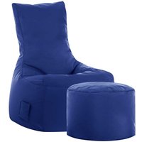 Fernseh Sitzsack in Blau Fußhocker von Young Furn