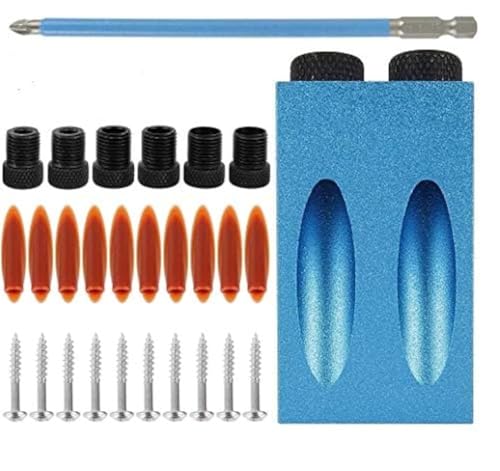 15-teiliges Taschenlochschrauben-Vorrichtungs-Set, Dübelbohrer, Tischler-Set, Holzbearbeitungs-Set 15-teiliges Taschenlochschrauben-Vorrichtungs-Set, Dübelbohrer, Tischler-Set, Holzbearbeitungs-Set von Young Wolf