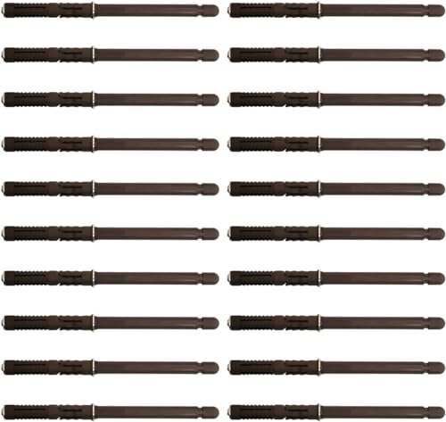 20 Stück robuste verdeckte Regalhalterungen, unsichtbar, versteckte Mauerwerk, Jalousien, Wand, DIY-Stütz-Set (12 x 120 mm) von Young Wolf
