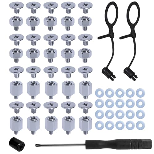 Young Wolf 25Pcs PC Hauptplatine Schrauben M.2 SSD NVMe Schrauben Montage Kit Kompatibel mit ASUS Hauptplatinen mit Bolzen und Schraubendreher Computer Teile von Young Wolf