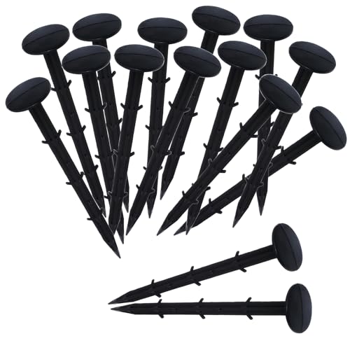 Kunststoffpfähle für Camping, Garten, Zeltheringe für Unkrautbarriere, Stoffeinfassung, 21 cm, 48 Stück von Young Wolf