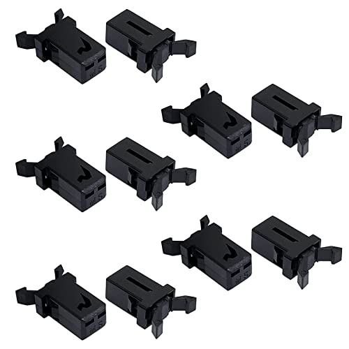 Young Wolf 10 x Touch Top Deckel Mülleimer Verriegelung Verriegelung Kunststoff Ersatz Ersatz Kompatibel mit Brabantia von 3 bis 50 Liter Touch Deckel Mülleimer Auto Sonnenbrillenhalter Set (Schwarz) von Young Wolf