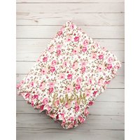 Personalisierte Baby Minky Decke Rosa Floral Neugeborene Decke Personalisierte Baby Minky Decke Rosa Floral Neugeborene Decke von YoungLoveCreations