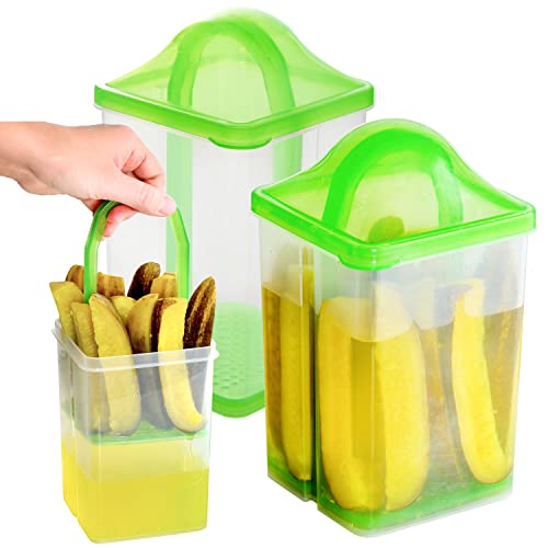 Youngever 2er Pack Pickle Behälter mit Sieb, Pickle Halter aus Kunststoff mit Sieb, Pickle Bewahrer mit Deckel Youngever 2er Pack Pickle Behälter mit Sieb, Pickle Halter aus Kunststoff mit Sieb, Pickle Bewahrer mit Deckel von Youngever