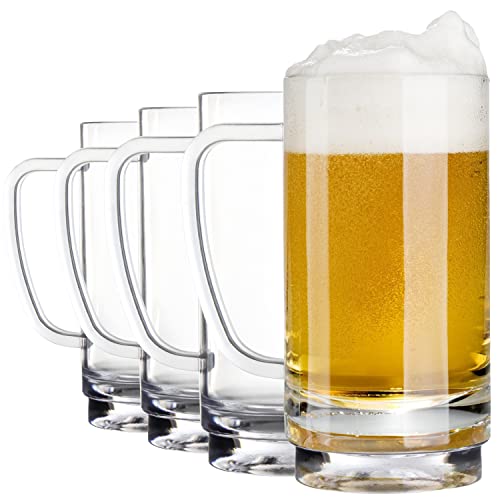 Youngever 4er Pack 500ML Kunststoff Biergläser, Bierkrug, Trinkgläser, Wiederverwendbare Bierbecher Youngever 4er Pack 500ML Kunststoff Biergläser, Bierkrug, Trinkgläser, Wiederverwendbare Bierbecher von Youngever