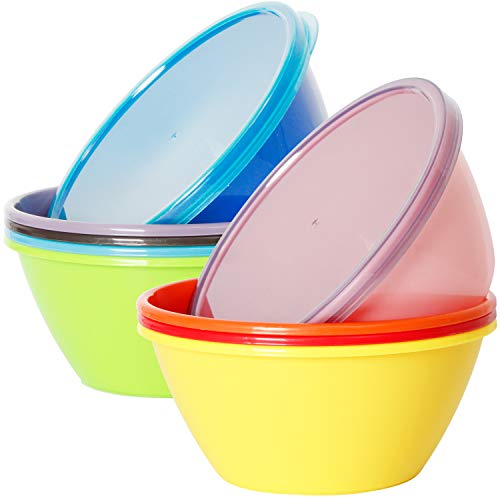 Youngever 9er Pack 650ML Plastikschüsseln mit Deckel, Müslischalen, Suppenschüsseln, Frischhaltedosen mit Deckel (Rainbow) Youngever 9er Pack 650ML Plastikschüsseln mit Deckel, Müslischalen, Suppenschüsseln, Frischhaltedosen mit Deckel (Rainbow) von Youngever