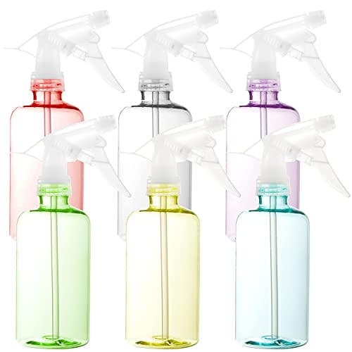 Youngever Leere Kunststoff-Sprühflaschen, Farbsprühflaschen für Haare und Reinigungslösungen (350 ml), 6 Stück von Youngever
