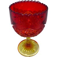 Vintage Amberina Wikinger Jaterjahre Glas Kelch von YoungsThingsandStuff