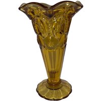 Vintage L E Smith Bernstein Mond Und Sterne Glasknospen Vase von YoungsThingsandStuff